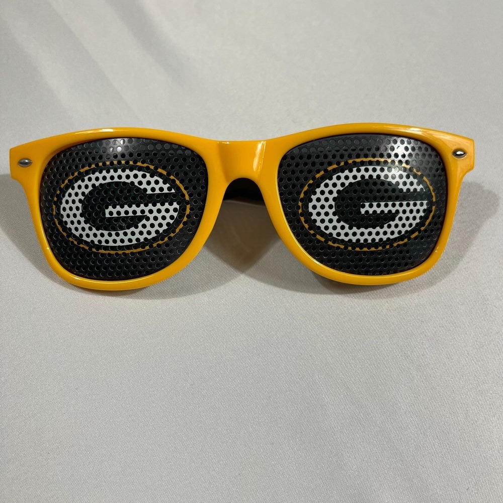 Green Bay Packers Pinhole Lens Sunglasses Yellow Black Sentry Promo G Logo